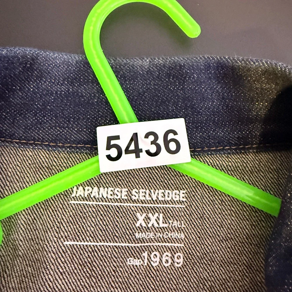 Gap 1969 Japanese Selvedge Denim Jacket Mens XXLT 2XLT Blue Raw Trucker Type 3